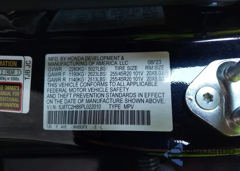 2023 Acura Rdx A-Spec Advance Package from USA, damaged, VIN 5J8TC2H86PL022010